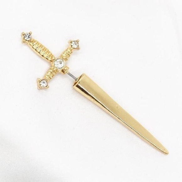 Gold Sword Ear Jacket - Picture 1 of 4